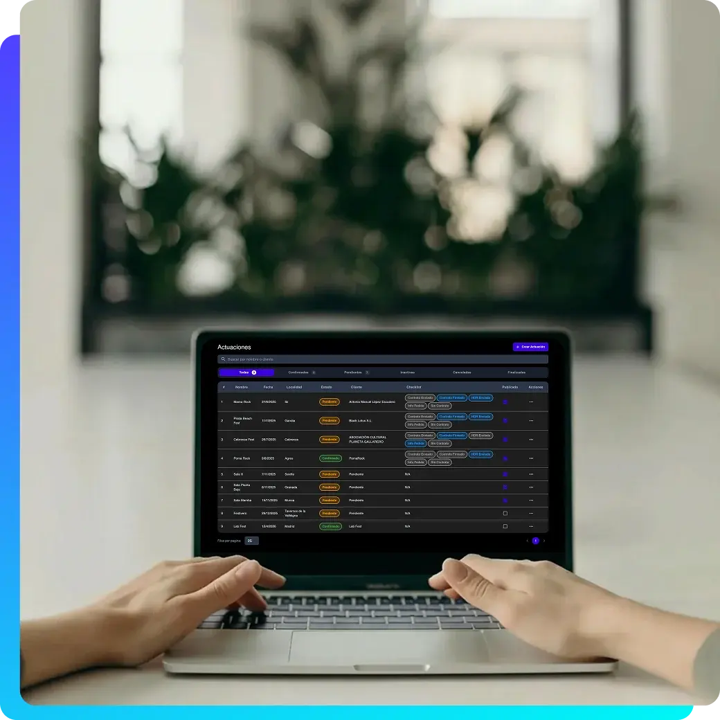 huming-dashboard-gestion-servicios-ordenada
